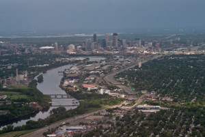 Downtown view along Mississippi - Credit Tony Webster under CC BY 2.0 license via http!!!tinyurl.com!j4vpowu